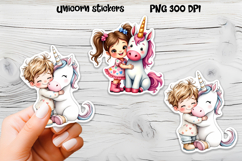 Cute unicorn stickers PNG | Cute animal sticker printable Product Image 1