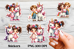 Cute unicorn stickers PNG | Cute animal sticker printable Product Image 1