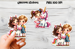 Cute unicorn stickers PNG | Cute animal sticker printable Product Image 1