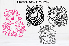 Unicorn SVG | Animal SVG | Cute unicorn clipart Product Image 1