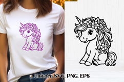 Unicorn SVG | Animal SVG | Cute unicorn clipart Product Image 1