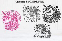 Unicorn SVG | Animal SVG | Cute unicorn clipart Product Image 1