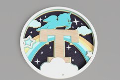 Nursery Sign Laser Cut File - Magical Unicorn Letter T Product Image 6