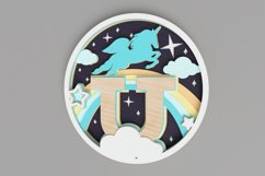 Nursery Sign Laser Cut File - Magical Unicorn Letter U Product Image 5