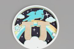Nursery Sign Laser Cut File - Magical Unicorn Letter U Product Image 3