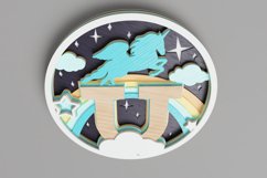Nursery Sign Laser Cut File - Magical Unicorn Letter U Product Image 4