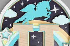 Nursery Sign Laser Cut File - Magical Unicorn Letter U Product Image 6