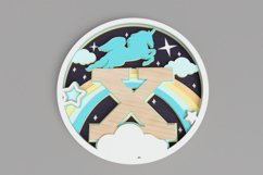 Nursery Sign Laser Cut File - Magical Unicorn Letter X Product Image 5