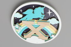 Nursery Sign Laser Cut File - Magical Unicorn Letter X Product Image 3