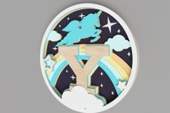 Nursery Sign Laser Cut File - Magical Unicorn Letter Y Product Image 3