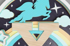 Nursery Sign Laser Cut File - Magical Unicorn Letter Y Product Image 6