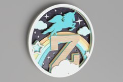 Nursery Sign Laser Cut File - Magical Unicorn Letter Z Product Image 2