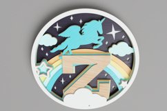 Nursery Sign Laser Cut File - Magical Unicorn Letter Z Product Image 4