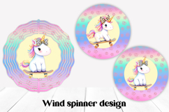 Cute animal wind spinner sublimation | Unicorn wind spinner Product Image 1