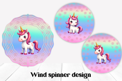 Cute animal wind spinner sublimation | Unicorn wind spinner Product Image 1