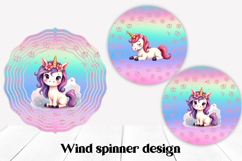 Cute animal wind spinner sublimation | Unicorn wind spinner Product Image 1