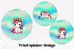 Cute animal wind spinner sublimation | Unicorn wind spinner Product Image 1