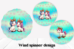 Cute animal wind spinner sublimation | Unicorn wind spinner Product Image 1