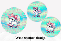 Cute animal wind spinner sublimation | Unicorn wind spinner Product Image 1