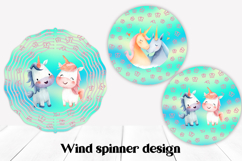 Cute animal wind spinner sublimation | Unicorn wind spinner Product Image 1