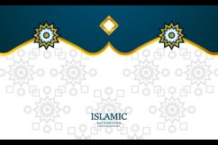 Unique blank greeting banner design for islamic holiday Product Image 2