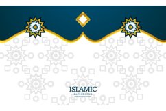 Unique blank greeting banner design for islamic holiday Product Image 1