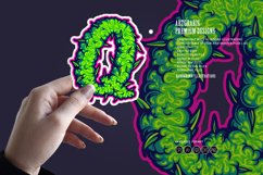 Unique letter Q cannabis bud effect Product Image 1