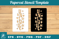 Unique Papercut Stencil SVG Product Image 1