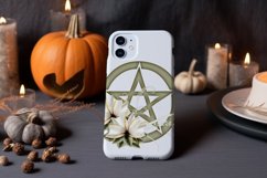 Pentagram Sublimation Design, Floral Dark Green Pentagram Product Image 3