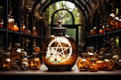 Pentagram Sublimation Design, Floral Light Tan Pentagram Product Image 3