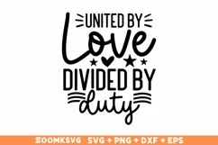 United by love divided by duty SVG, Military SVG, Veteran Product Image 2