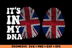 It's in my DNA United Kingdom Flag Fingerprint Sublimation Product Image 1