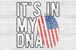 It's in my DNA USA Flag Fingerprint PNG Sublimation Product Image 1