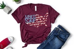 United States of America sublimation file, Typography design with flag colors