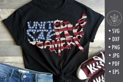 United States of America sublimation file, Typography design with flag colors