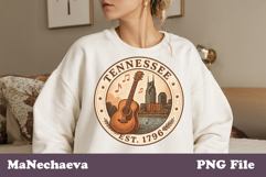 Tennessee Vintage Stamp PNG | United States Sublimation Product Image 1