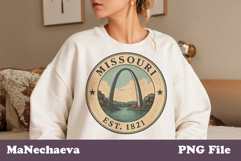 Missouri Vintage Stamp PNG | United States Sublimation Product Image 1
