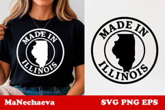 United States Postage Stamp SVG | Made in Illinois Design Product Image 1