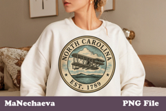 North Carolina Stamp PNG | United States Sublimation Product Image 1