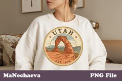 Utah Vintage Stamp PNG | United States Sublimation Product Image 1