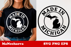 United States Postage Stamp SVG | Made in Michigan Design Product Image 1