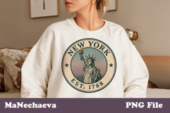 New York Vintage Stamp PNG | Liberty Sublimation Product Image 1