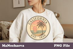 Us States Vintage Stamp PNG | California Sublimation Design Product Image 1