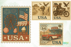 United States Stamp State 4th Of July Product Image 1