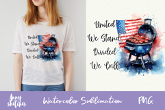 BBQ Sublimation Design Grill PNG Funny 4th of July Shirt Product Image 1
