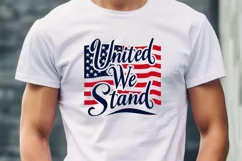 United We Stand SVG, 4th of July Patriotic Design, USA Flag Product Image 3