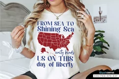 From Sea To Shining Sea Back And Front SVG, 4th Of July SVG Product Image 2