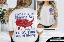 From Sea To Shining Sea Back And Front SVG, 4th Of July SVG Product Image 1
