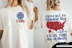 From Sea To Shining Sea Back And Front SVG, 4th Of July SVG Product Image 3