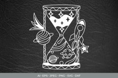 Universe Hourglass Papercut SVG Product Image 1